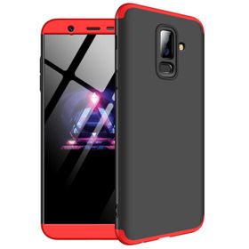 Microsonic Samsung Galaxy J8 Double Dip 360 Protective Siyah Kırmızı Kılıf
