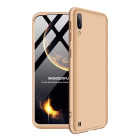 Microsonic Samsung Galaxy M10 Double Dip 360 Protective Gold Kılıf