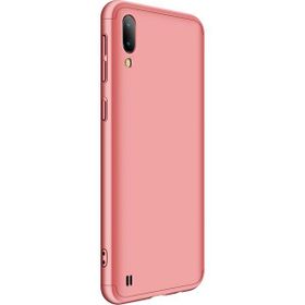 Microsonic Samsung Galaxy M10 Double Dip 360 Protective Gold Kılıf