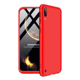 Microsonic Samsung Galaxy M10 Double Dip 360 Protective Kırmızı Kılıf