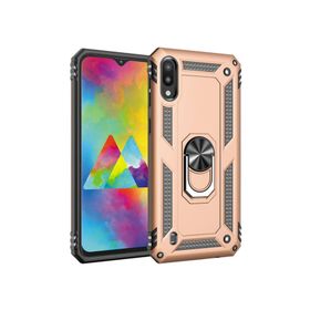 Microsonic Samsung Galaxy M10 Military Ring Holder Gold Kılıf