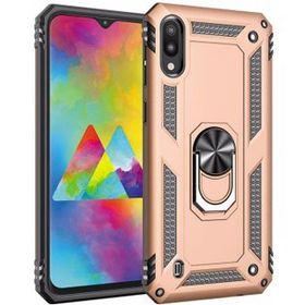 Microsonic Samsung Galaxy M10 Military Ring Holder Gold Kılıf