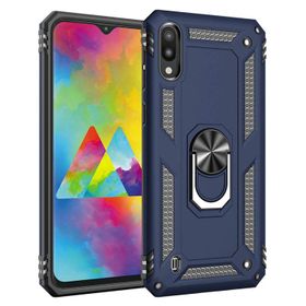 Microsonic Samsung Galaxy M10 Military Ring Holder Lacivert Kılıf