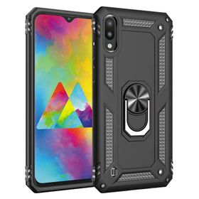 Microsonic Samsung Galaxy M10 Military Ring Holder Siyah Kılıf