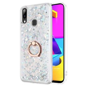 Microsonic Samsung Galaxy M10S Glitter Liquid Holder Pembe Kılıf