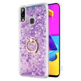Microsonic Samsung Galaxy M10S Glitter Liquid Holder Pembe Kılıf