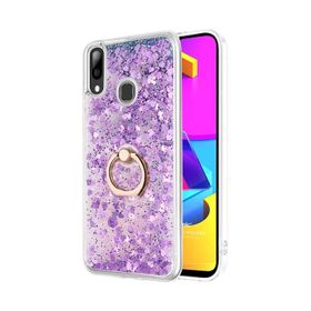 Microsonic Samsung Galaxy M10S Glitter Liquid Holder Pembe Kılıf