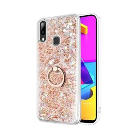 Microsonic Samsung Galaxy M10S Glitter Liquid Holder Pembe Kılıf