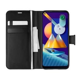 Microsonic Samsung Galaxy M11 Delux Leather Wallet Siyah Kılıf