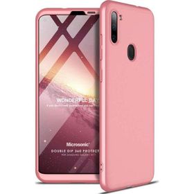 Microsonic Samsung Galaxy M11 Double Dip 360 Protective Rose Gold Cep Telefonu Kılıfı