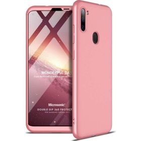 Microsonic Samsung Galaxy M11 Double Dip 360 Protective Rose Gold Cep Telefonu Kılıfı