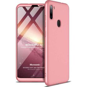 Microsonic Samsung Galaxy M11 Double Dip 360 Protective Rose Gold Cep Telefonu Kılıfı