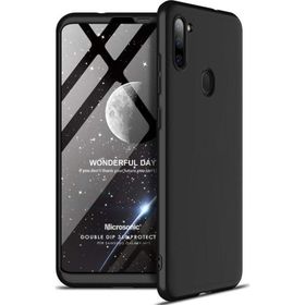 Microsonic Samsung Galaxy M11 Double Dip 360 Protective Siyah Kılıf