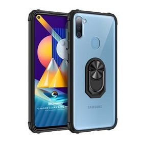 Microsonic Samsung Galaxy M11 Grande Clear Ring Holder Kılıf