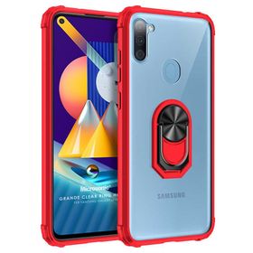 Microsonic Samsung Galaxy M11 Grande Clear Ring Holder Kılıf