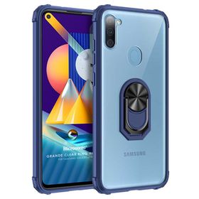 Microsonic Samsung Galaxy M11 Grande Clear Ring Holder Kılıf