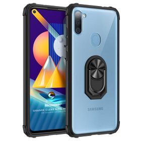 Microsonic Samsung Galaxy M11 Grande Clear Ring Holder Kılıf