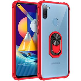 Microsonic Samsung Galaxy M11 Grande Clear Ring Holder Kılıf