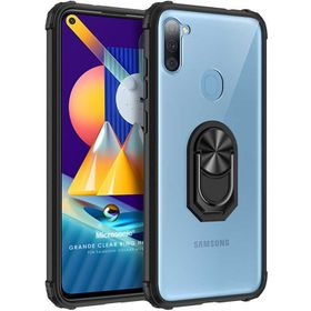 Microsonic Samsung Galaxy M11 Grande Clear Ring Holder Kılıf