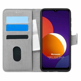 Microsonic Samsung Galaxy M12 Fabric Book Wallet Kılıf