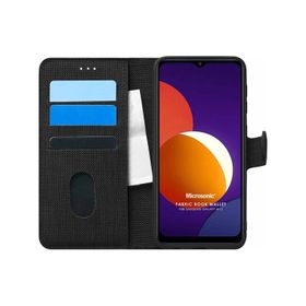Microsonic Samsung Galaxy M12 Fabric Book Wallet Kılıf