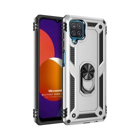 Microsonic Samsung Galaxy M12 Military Ring Holder Kılıf