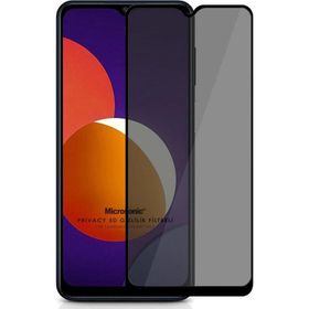 Microsonic Samsung Galaxy M12 Privacy 5D Gizlilik Filtreli Siyah Cam Ekran Koruyucu