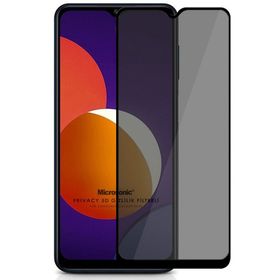 Microsonic Samsung Galaxy M12 Privacy 5D Gizlilik Filtreli Siyah Cam Ekran Koruyucu