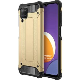 Microsonic Samsung Galaxy M12 Rugged Armor Gold Cep Telefonu Kılıfı