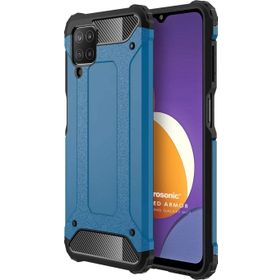Microsonic Samsung Galaxy M12 Rugged Armor Mavi Cep Telefonu Kılıfı