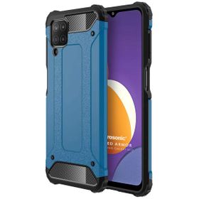 Microsonic Samsung Galaxy M12 Rugged Armor Mavi Cep Telefonu Kılıfı
