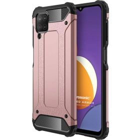 Microsonic Samsung Galaxy M12 Rugged Armor Rose Gold Cep Telefonu Kılıfı