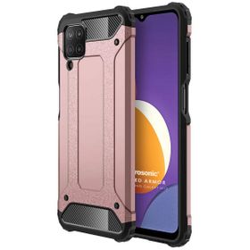 Microsonic Samsung Galaxy M12 Rugged Armor Rose Gold Cep Telefonu Kılıfı