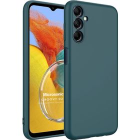Microsonic Samsung Galaxy M14 Groovy Soft Koyu Yeşil Cep Telefonu Kılıfı