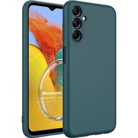 Microsonic Samsung Galaxy M14 Groovy Soft Koyu Yeşil Cep Telefonu Kılıfı