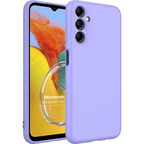 Microsonic Samsung Galaxy M14 Groovy Soft Lila Cep Telefonu Kılıfı