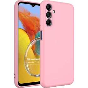 Microsonic Samsung Galaxy M14 Groovy Soft Pembe Cep Telefonu Kılıfı