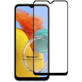 Microsonic Samsung Galaxy M14 Tam Kaplayan Temperli Siyah Cam Ekran Koruyucu
