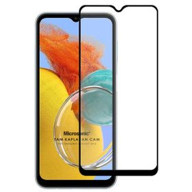 Microsonic Samsung Galaxy M14 Tam Kaplayan Temperli Siyah Cam Ekran Koruyucu
