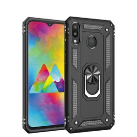 Microsonic Samsung Galaxy M20 Deri Dokulu Siyah Silikon Kılıf