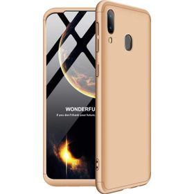 Microsonic Samsung Galaxy M20 Double Dip 360 Protective Gold Cep Telefonu Kılıfı