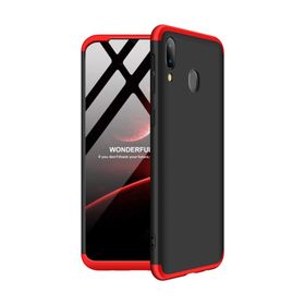Microsonic Samsung Galaxy M20 Double Dip 360 Protective Siyah Kırmızı Kılıf