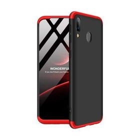 Microsonic Samsung Galaxy M20 Double Dip 360 Protective Siyah Kırmızı Kılıf