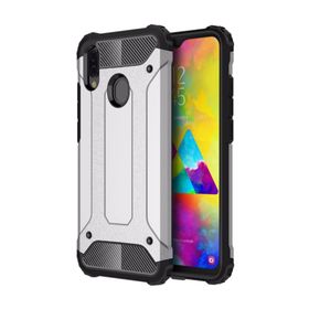 Microsonic Samsung Galaxy M20 Rugged Armor Gümüş Kılıf
