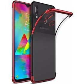 Microsonic Samsung Galaxy M20 Skyfall Transparent Clear Kırmızı Kılıf