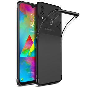 Microsonic Samsung Galaxy M20 Skyfall Transparent Clear Siyah Kılıf