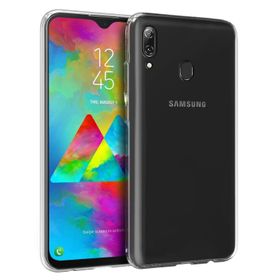 Microsonic Samsung Galaxy M20 Transparent Soft Beyaz Kılıf
