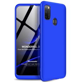 Microsonic Samsung Galaxy M21 Double Dip 360 Protective Mavi Cep Telefonu Kılıfı