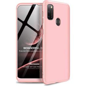 Microsonic Samsung Galaxy M21 Double Dip 360 Protective Rose Gold Cep Telefonu Kılıfı