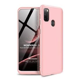 Microsonic Samsung Galaxy M21 Double Dip 360 Protective Rose Gold Cep Telefonu Kılıfı